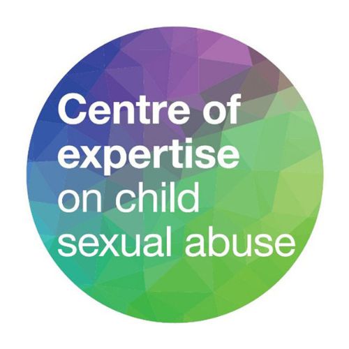 Centre of expertise on child sexual abuse purple and green background with white writing centre of expertise on child sexual abuse