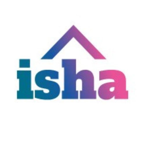 Islington and Shoreditch HA logo i s h a with an unside down V over the s h a for Islington and Shoreditch logo