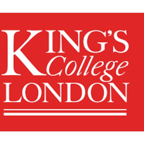 King's College Logo red background with white text King's College London
