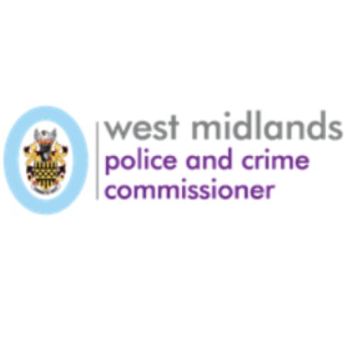 West Midlands Police Grey and purple text for the saying West Midlands Police and Crime commissioner