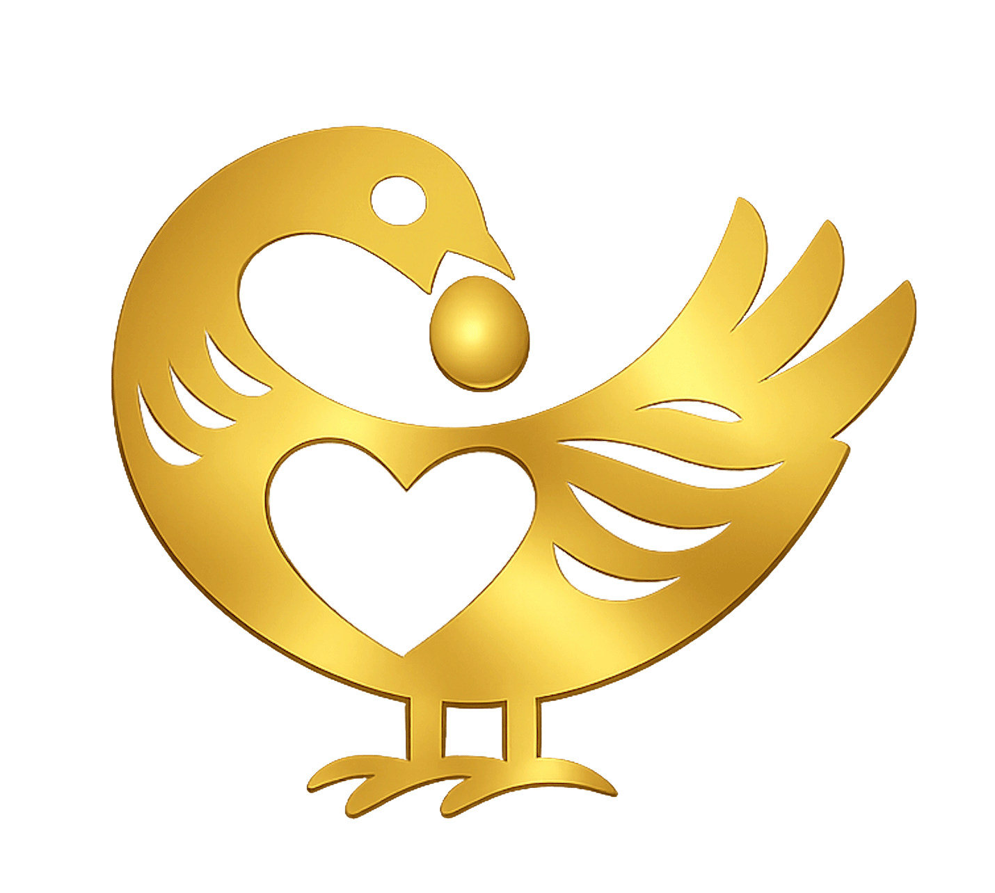 the golden version of the Sankofa bird AFRICAN SYMBOL